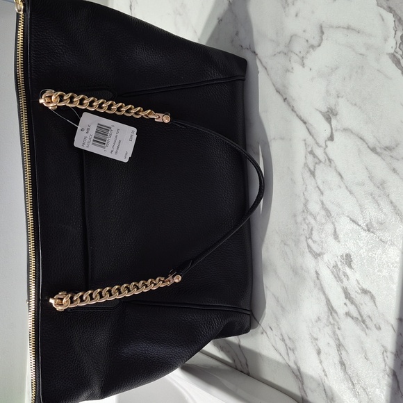 Coach Black Tote Bag with Gold Accents - Picture 2 of 10